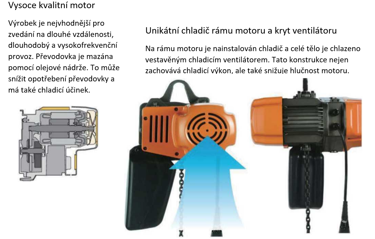 motor kladkostroje